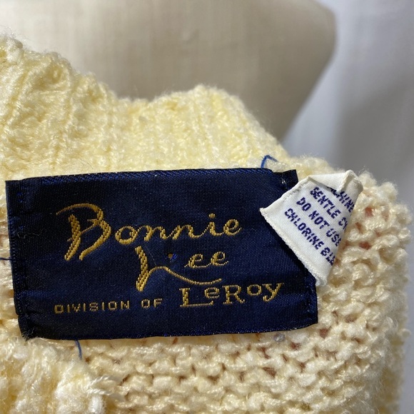 Bonnie Lee by Leroy vintage open front sweater vest size 44 - Picture 8 of 12